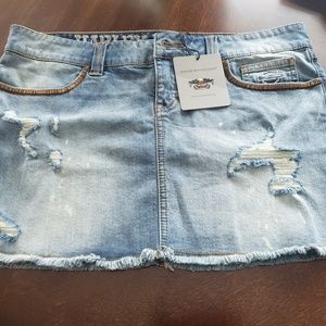 Hardly-Davidson mini skirt